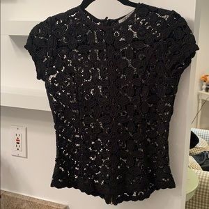 Black lace blouse